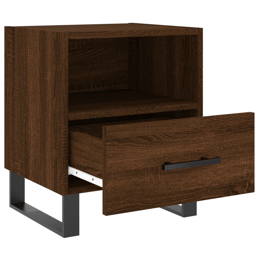 vidaXL Bedside Cabinets 2 pcs Brown Oak 40x35x47.5 cm Engineered Wood