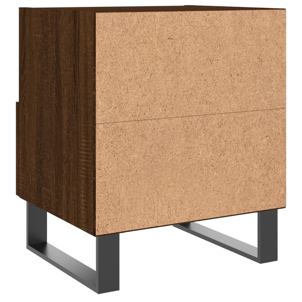 vidaXL Bedside Cabinets 2 pcs Brown Oak 40x35x47.5 cm Engineered Wood