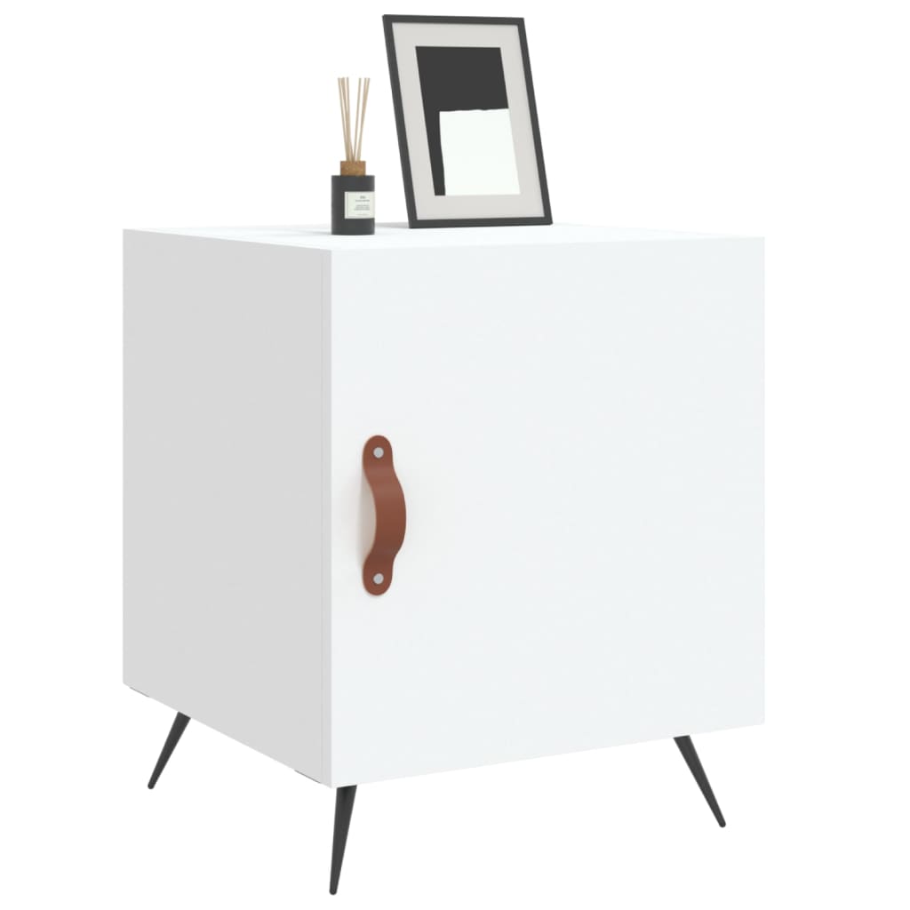 vidaXL Bedside Cabinets 2 pcs White 40x40x50 cm Engineered Wood