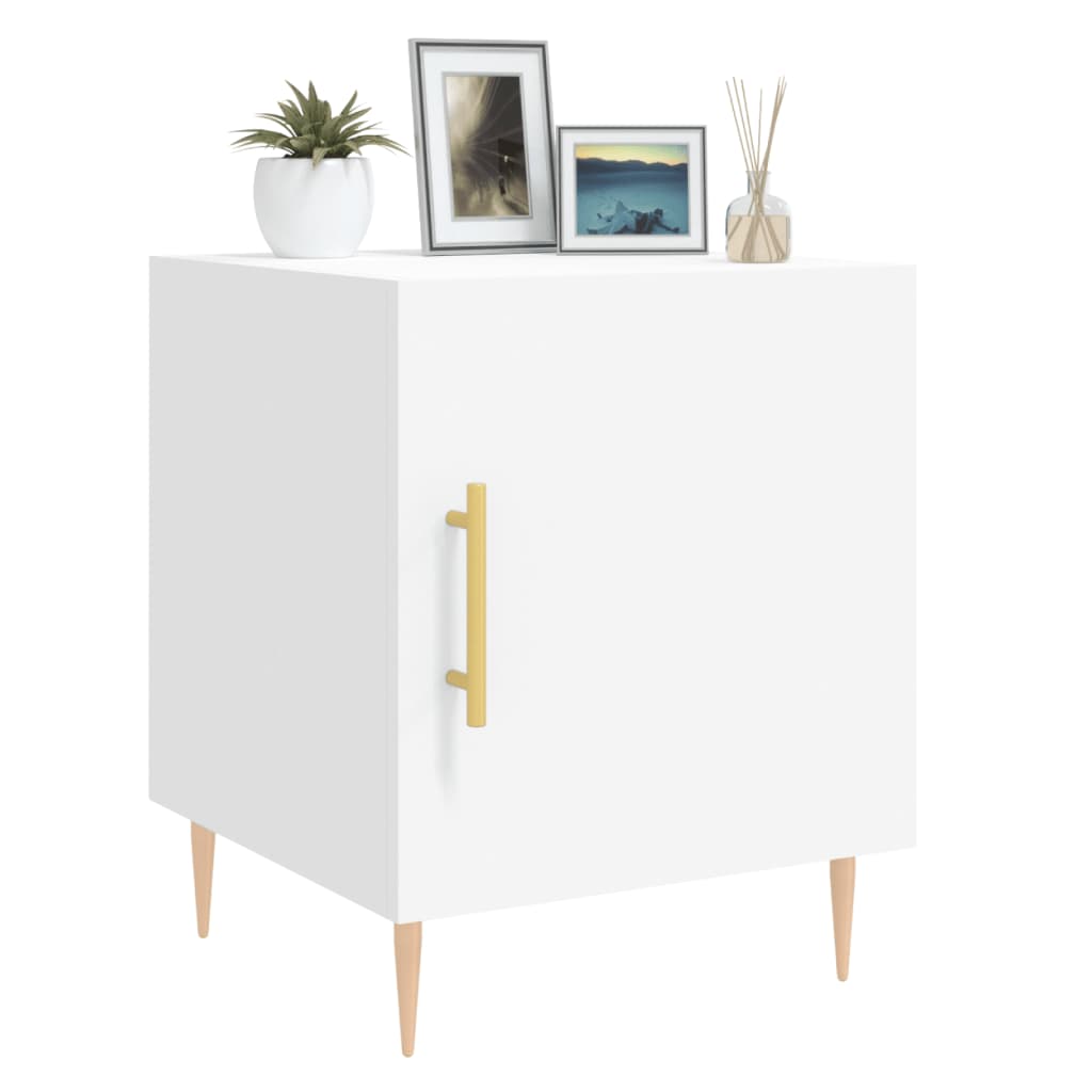 vidaXL Bedside Cabinets 2 pcs White 40x40x50 cm Engineered Wood