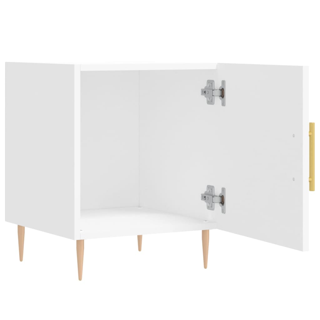 vidaXL Bedside Cabinets 2 pcs White 40x40x50 cm Engineered Wood