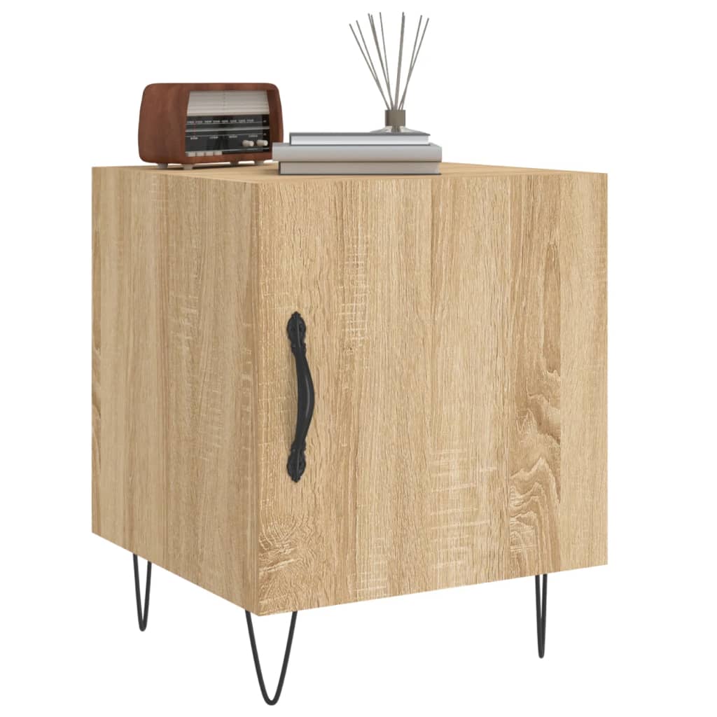 vidaXL Bedside Cabinets 2 pcs Sonoma Oak 40x40x50 cm Engineered Wood