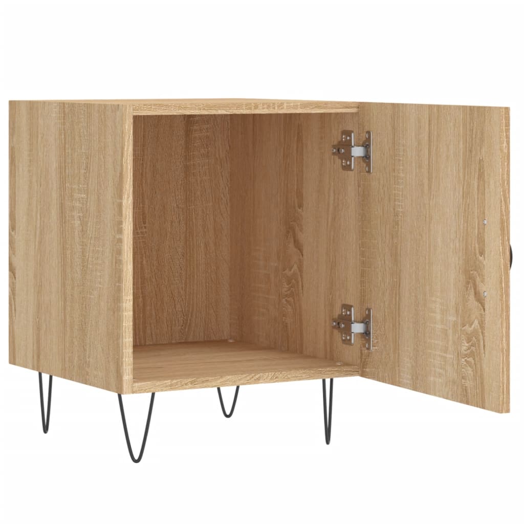 vidaXL Bedside Cabinets 2 pcs Sonoma Oak 40x40x50 cm Engineered Wood