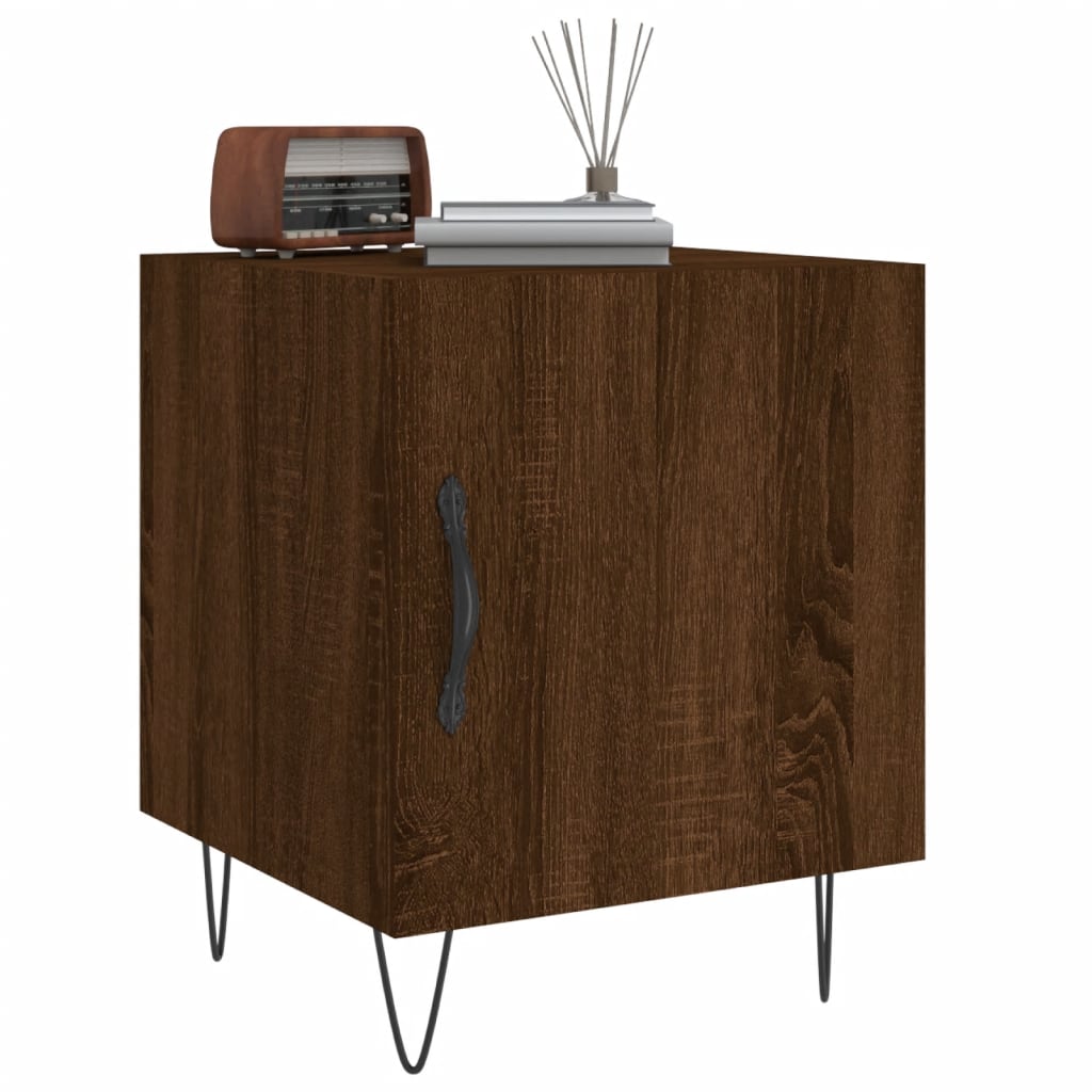 vidaXL Bedside Cabinets 2 pcs Brown Oak 40x40x50 cm Engineered Wood