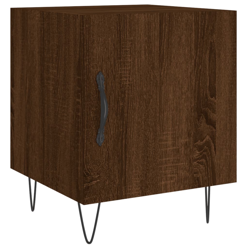 vidaXL Bedside Cabinets 2 pcs Brown Oak 40x40x50 cm Engineered Wood