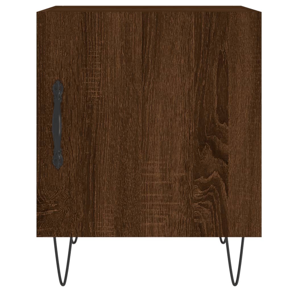 vidaXL Bedside Cabinets 2 pcs Brown Oak 40x40x50 cm Engineered Wood