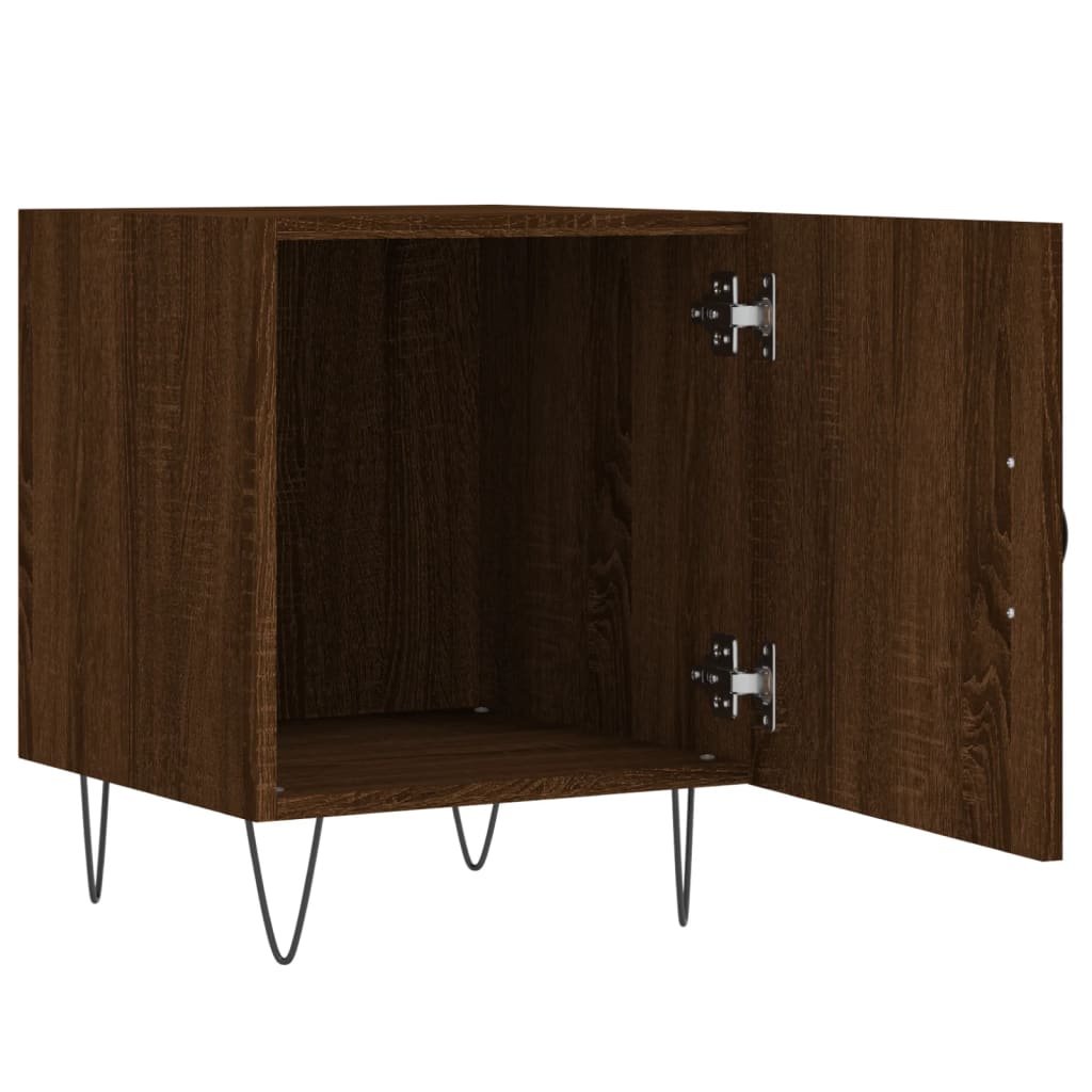 vidaXL Bedside Cabinets 2 pcs Brown Oak 40x40x50 cm Engineered Wood