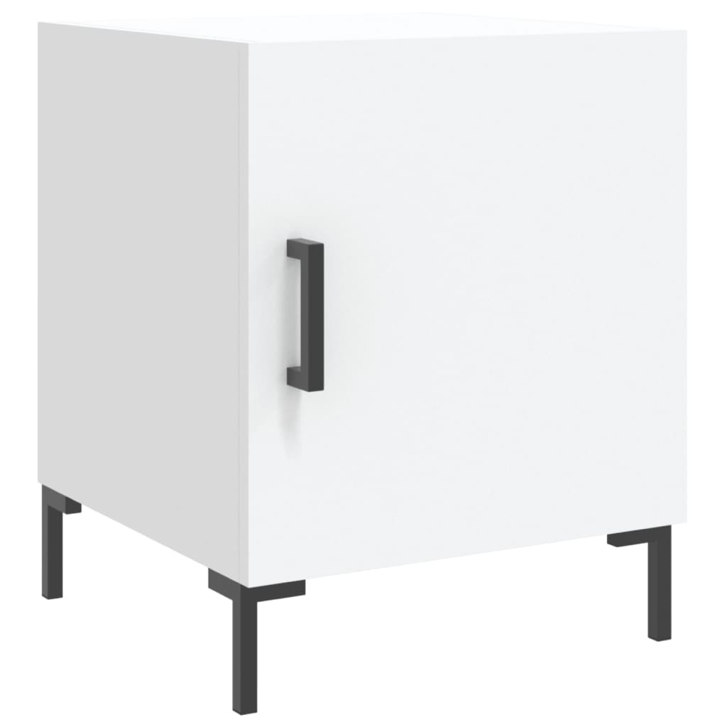 vidaXL Bedside Cabinet White 40x40x50 cm Engineered Wood