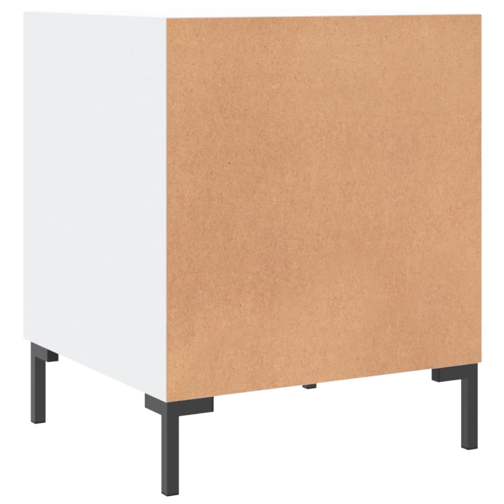 vidaXL Bedside Cabinet White 40x40x50 cm Engineered Wood