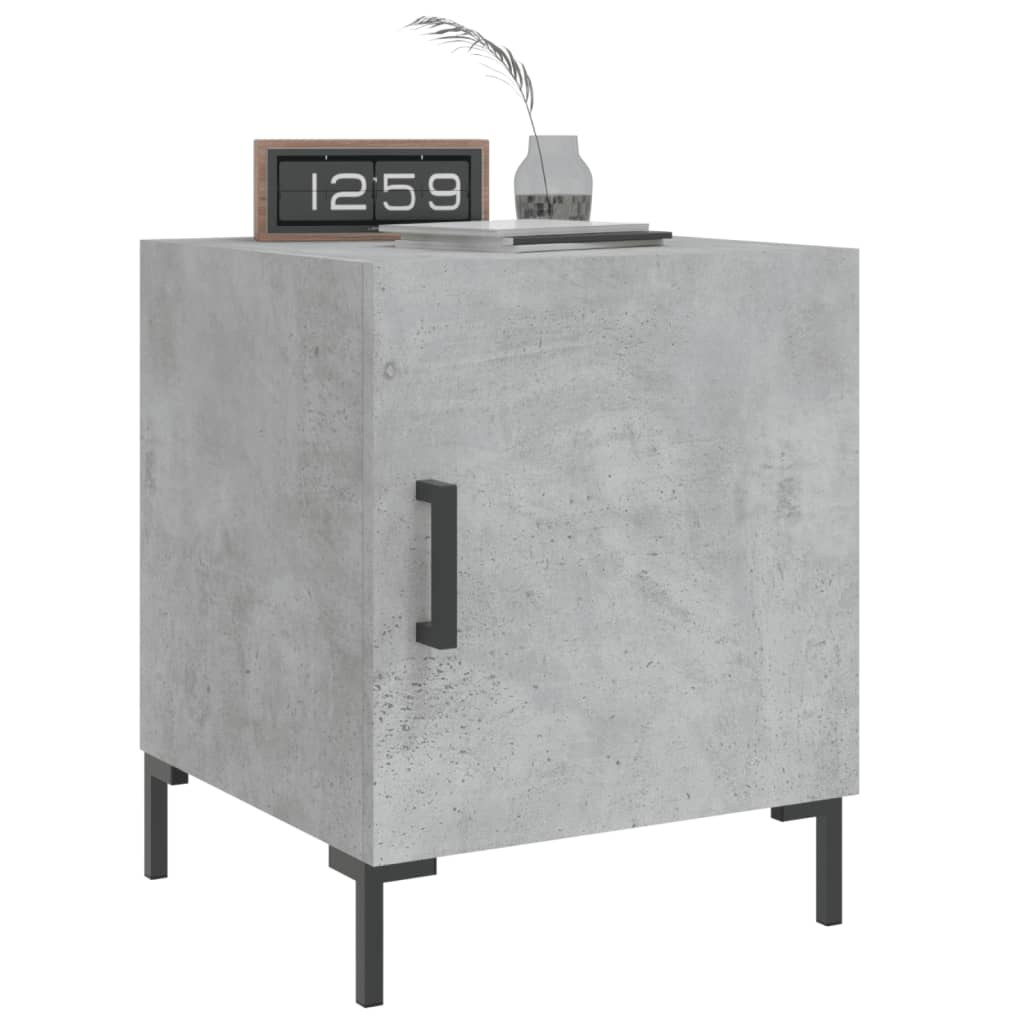 vidaXL Bedside Cabinet Concrete Grey 40x40x50 cm Engineered Wood