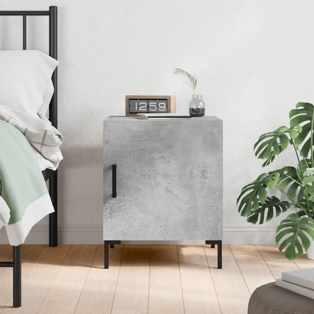 vidaXL Bedside Cabinet Concrete Grey 40x40x50 cm Engineered Wood