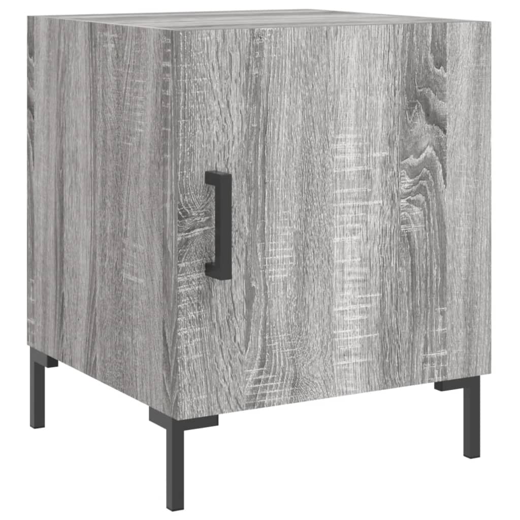 vidaXL Bedside Cabinet Grey Sonoma 40x40x50 cm Engineered Wood