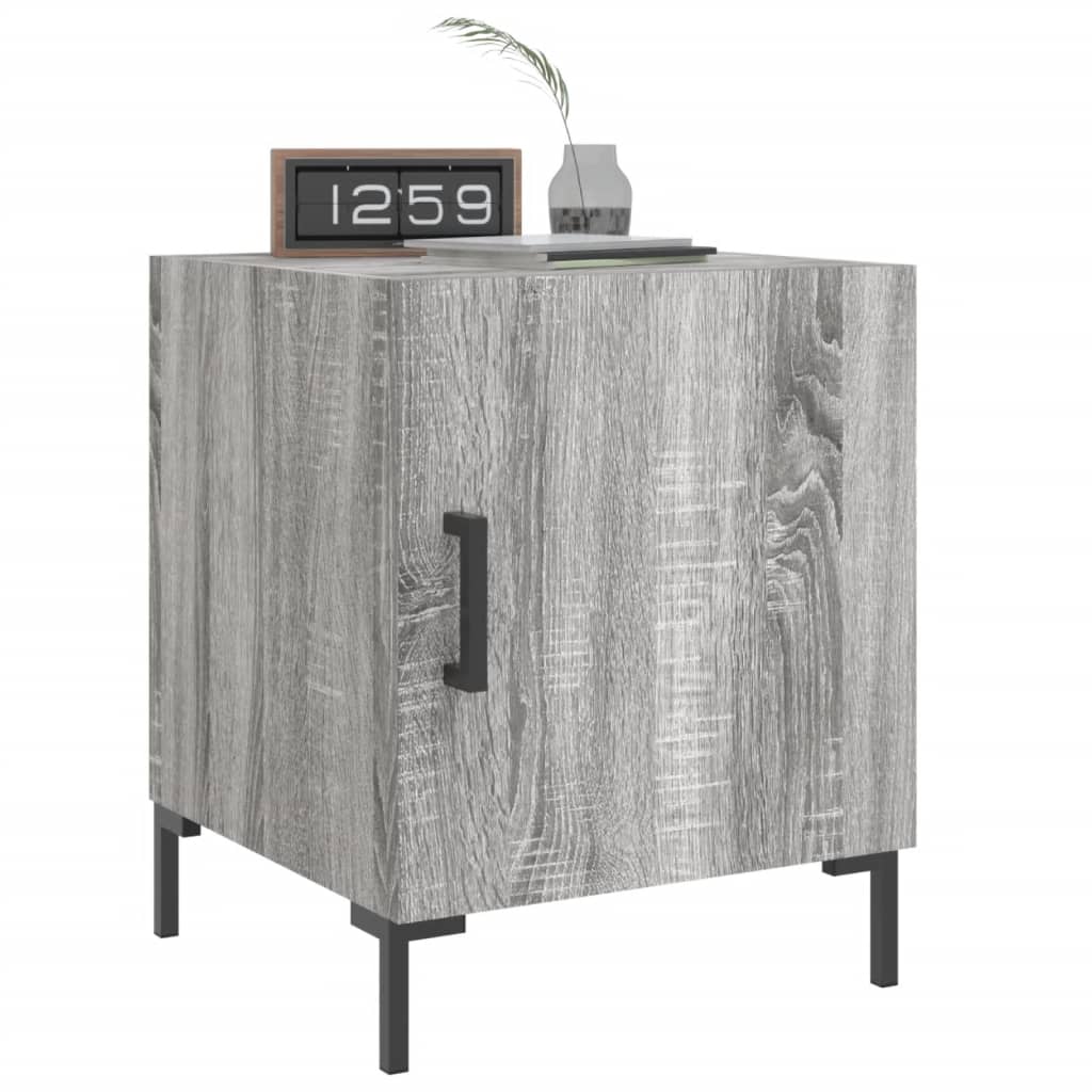 vidaXL Bedside Cabinet Grey Sonoma 40x40x50 cm Engineered Wood