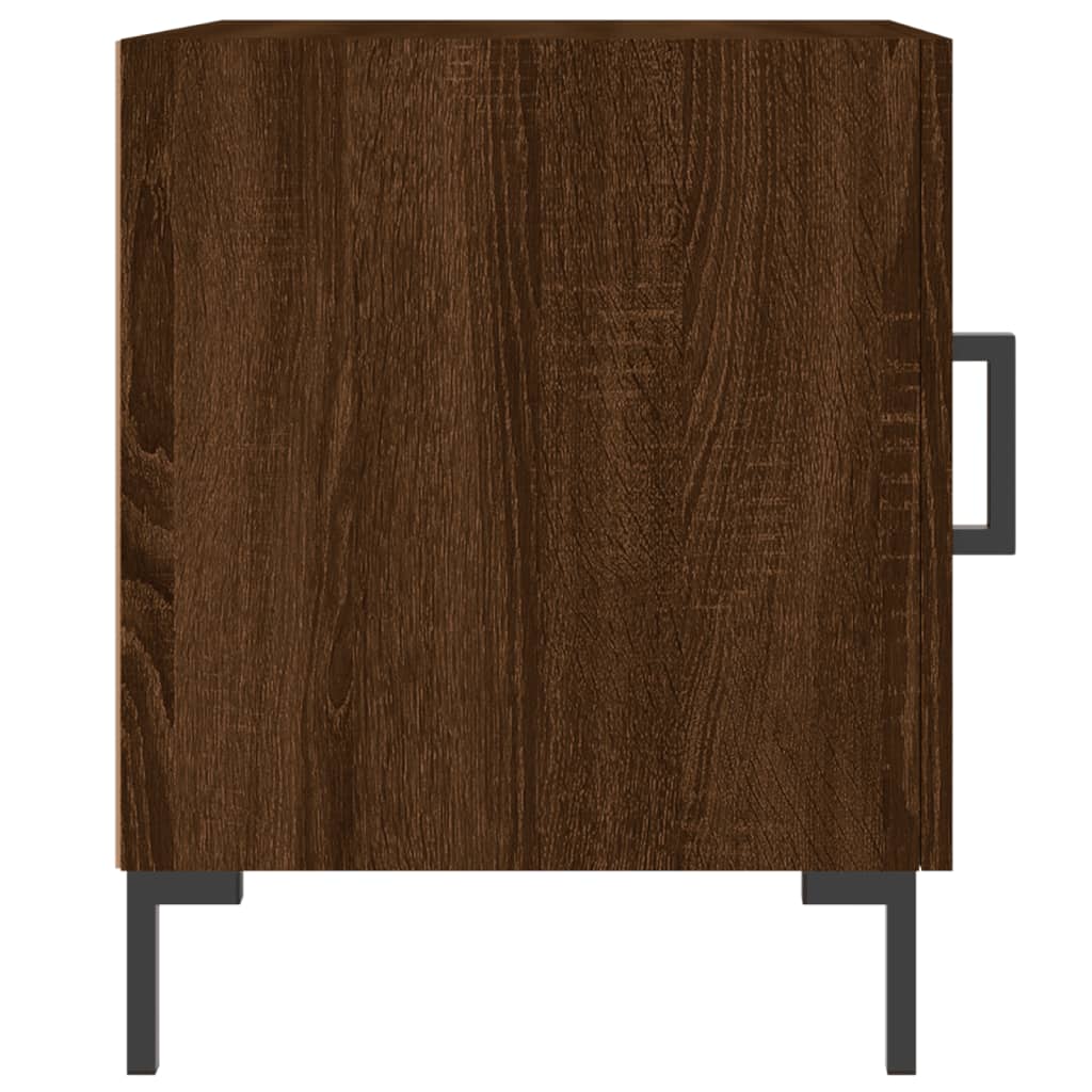 vidaXL Bedside Cabinet Brown Oak 40x40x50 cm Engineered Wood