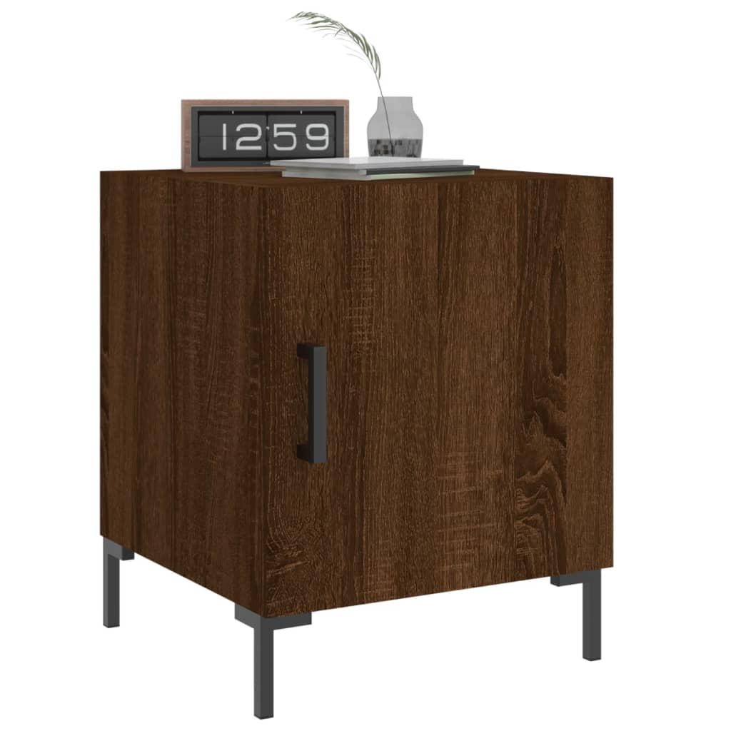 vidaXL Bedside Cabinet Brown Oak 40x40x50 cm Engineered Wood