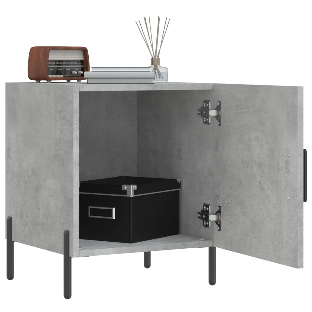 vidaXL Bedside Cabinet Concrete Grey 40x40x50 cm Engineered Wood