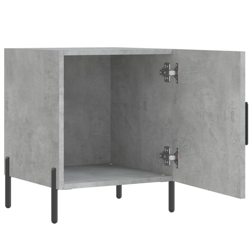 vidaXL Bedside Cabinet Concrete Grey 40x40x50 cm Engineered Wood