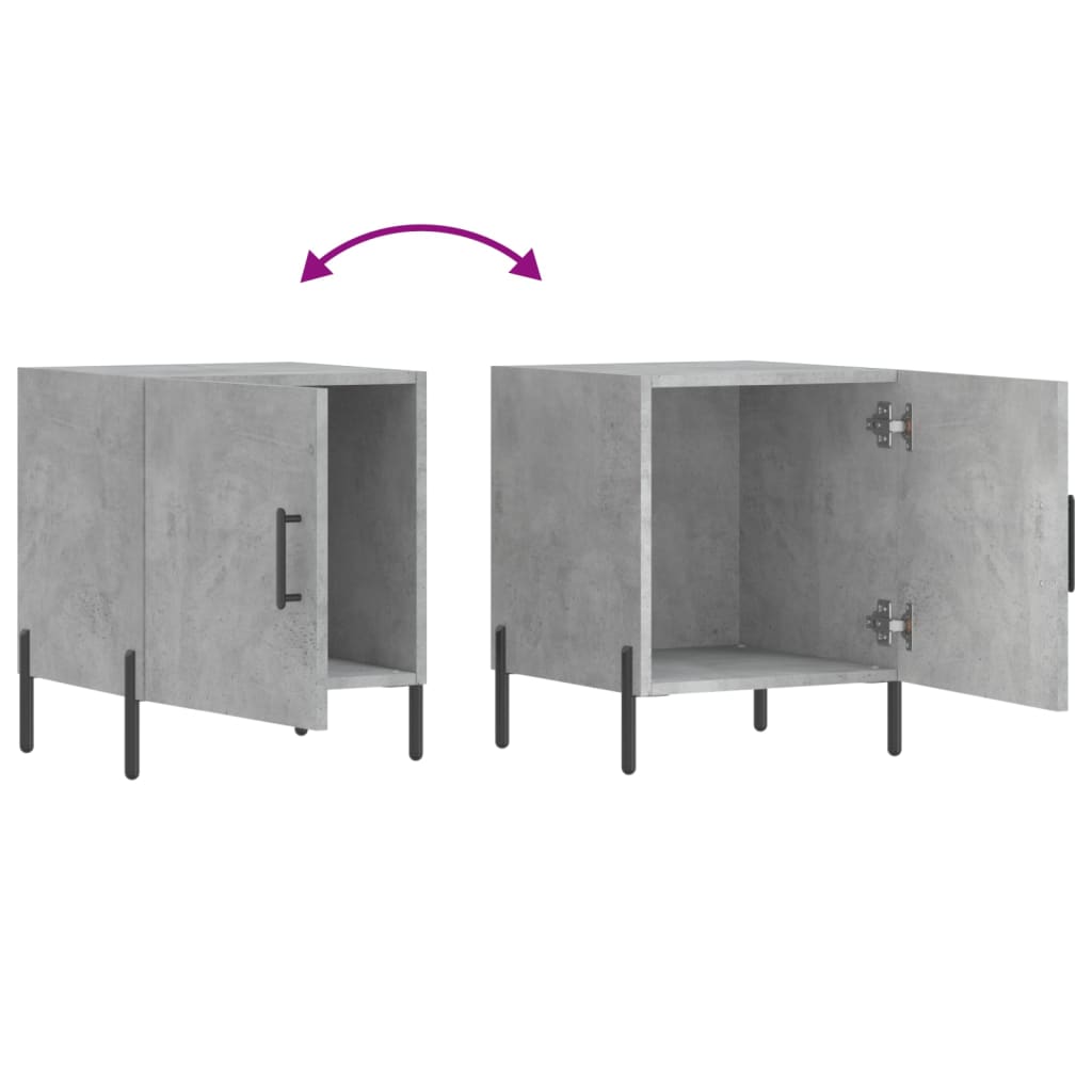 vidaXL Bedside Cabinet Concrete Grey 40x40x50 cm Engineered Wood