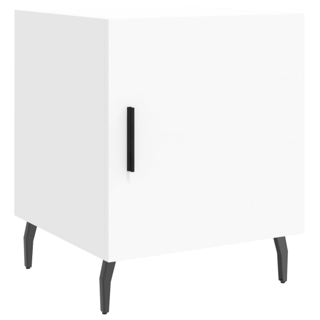 vidaXL Bedside Cabinet White 40x40x50 cm Engineered Wood