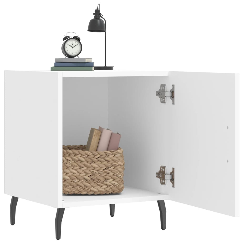 vidaXL Bedside Cabinet White 40x40x50 cm Engineered Wood