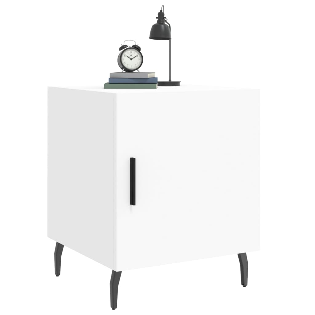 vidaXL Bedside Cabinet White 40x40x50 cm Engineered Wood