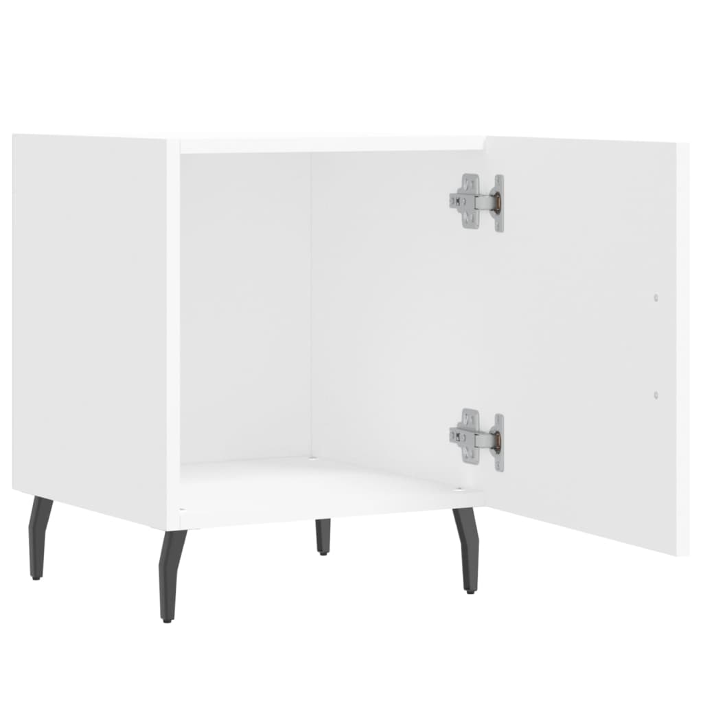 vidaXL Bedside Cabinet White 40x40x50 cm Engineered Wood