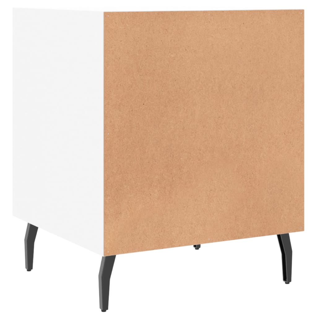 vidaXL Bedside Cabinet White 40x40x50 cm Engineered Wood