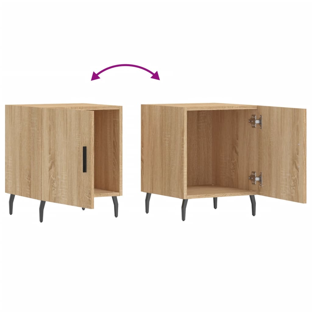 vidaXL Bedside Cabinet Sonoma Oak 40x40x50 cm Engineered Wood