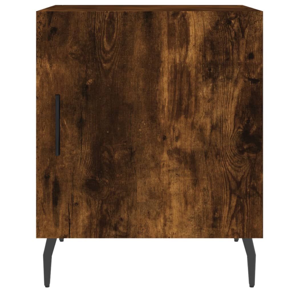 vidaXL Bedside Cabinet Smoked Oak 40x40x50 cm Engineered Wood