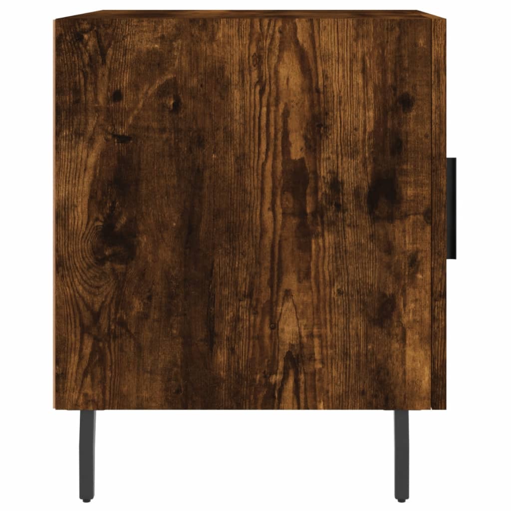 vidaXL Bedside Cabinet Smoked Oak 40x40x50 cm Engineered Wood