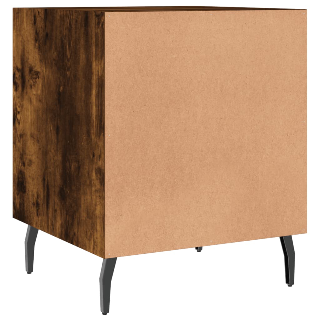 vidaXL Bedside Cabinet Smoked Oak 40x40x50 cm Engineered Wood