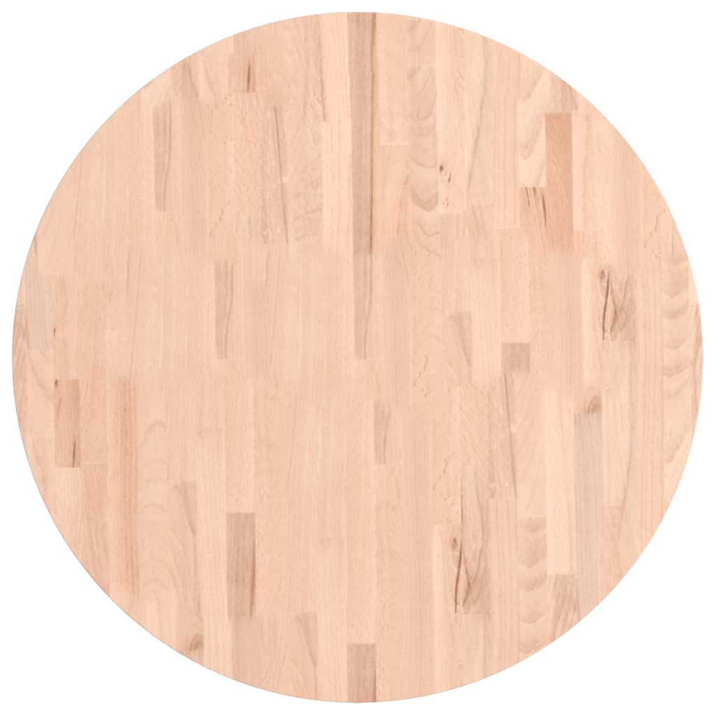 vidaXL Table Top Ø80x4 cm Round Solid Wood Beech