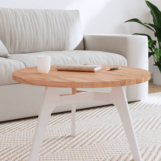 vidaXL Table Top Ø70x2.5 cm Round Solid Wood Beech