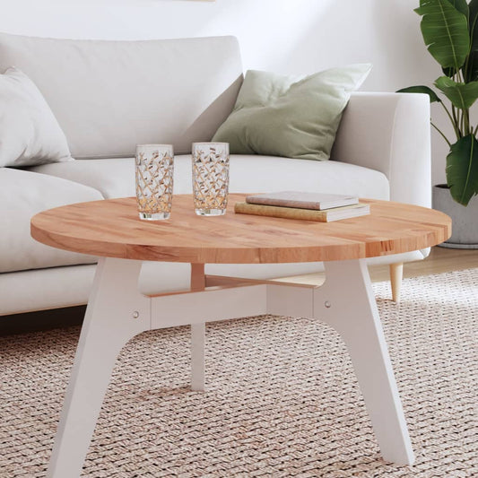 vidaXL Table Top Ø80x2.5 cm Round Solid Wood Beech