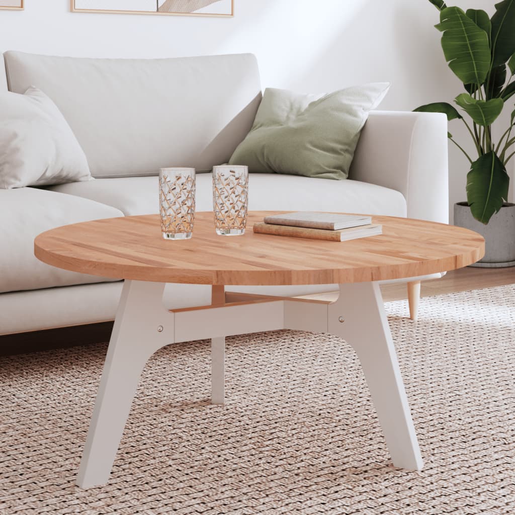 vidaXL Table Top Ø90x2.5 cm Round Solid Wood Beech