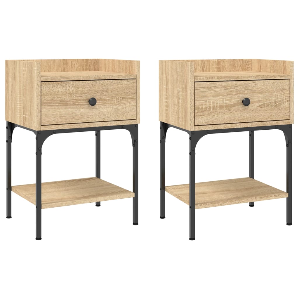 vidaXL Bedside Tables 2 pcs Sonoma Oak 40.5x31x60 cm Engineered Wood