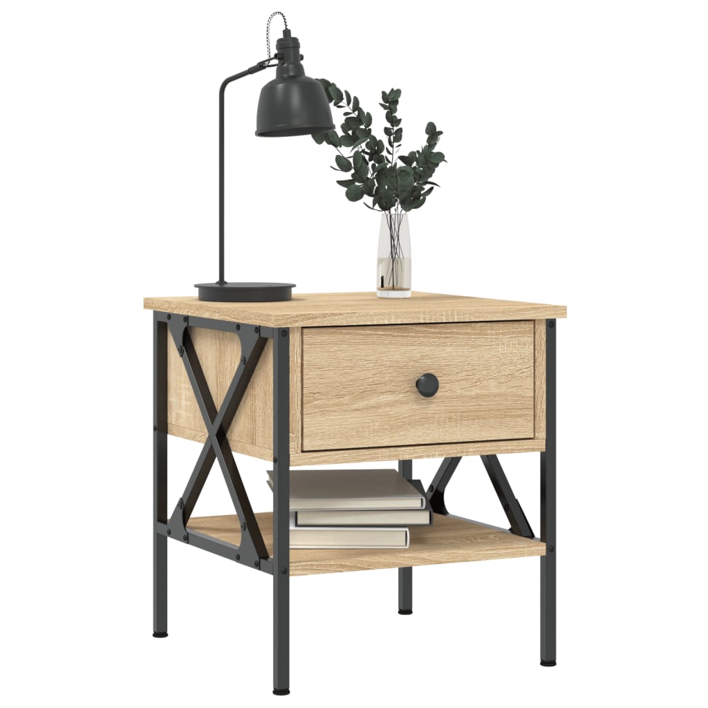 vidaXL Bedside Tables 2 pcs Sonoma Oak 40x42x45 cm Engineered Wood