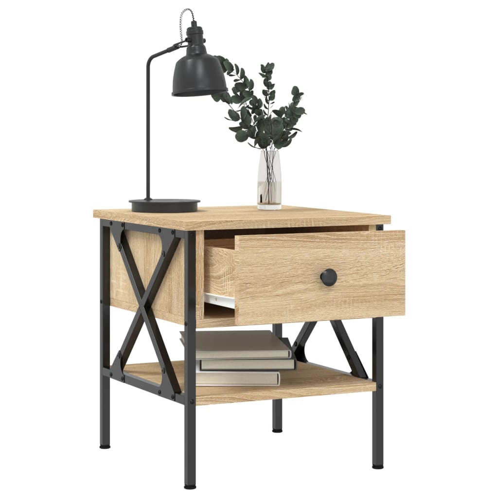 vidaXL Bedside Tables 2 pcs Sonoma Oak 40x42x45 cm Engineered Wood