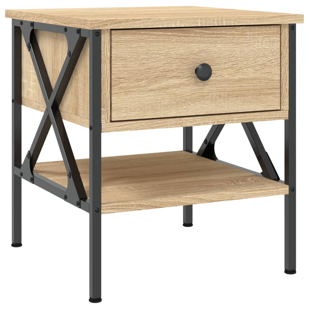 vidaXL Bedside Tables 2 pcs Sonoma Oak 40x42x45 cm Engineered Wood