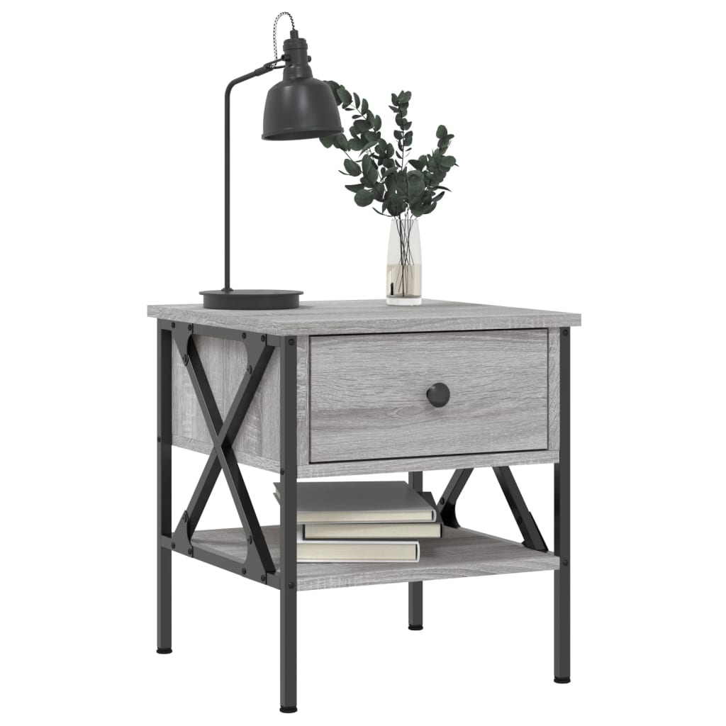 vidaXL Bedside Tables 2 pcs Grey Sonoma 40x42x45 cm Engineered Wood