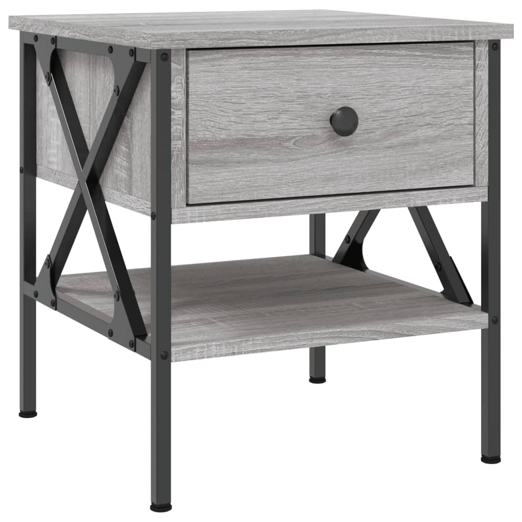 vidaXL Bedside Tables 2 pcs Grey Sonoma 40x42x45 cm Engineered Wood