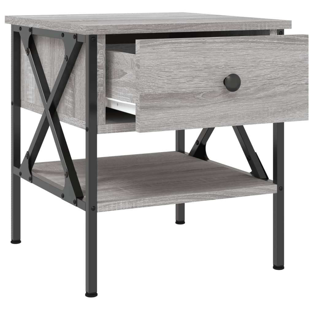 vidaXL Bedside Tables 2 pcs Grey Sonoma 40x42x45 cm Engineered Wood