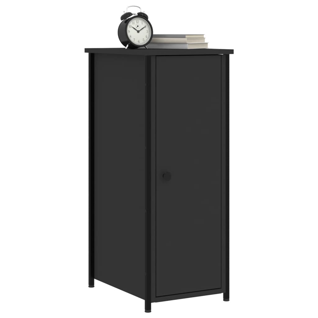 vidaXL Bedside Cabinets 2 pcs Black 32x42x80 cm Engineered Wood