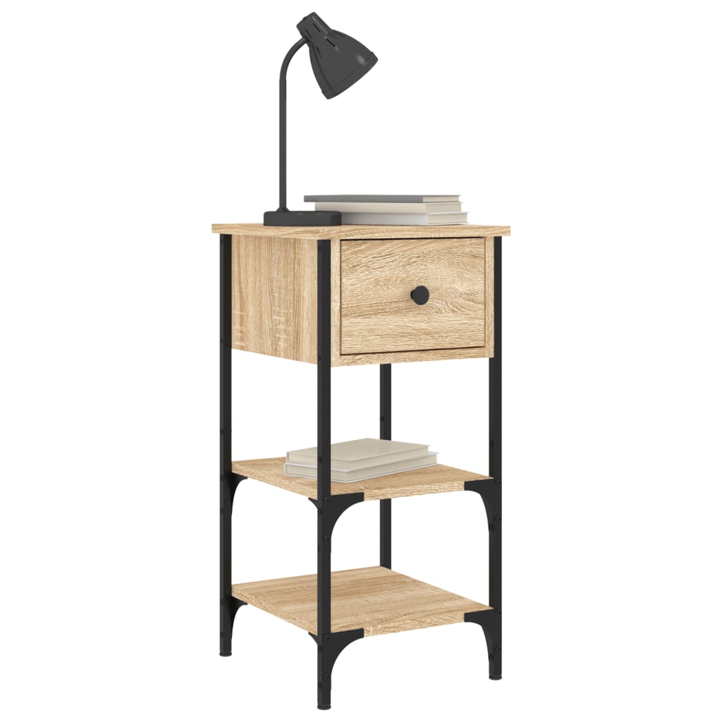 vidaXL Bedside Cabinets 2 pcs Sonoma Oak 34x36x70 cm Engineered Wood