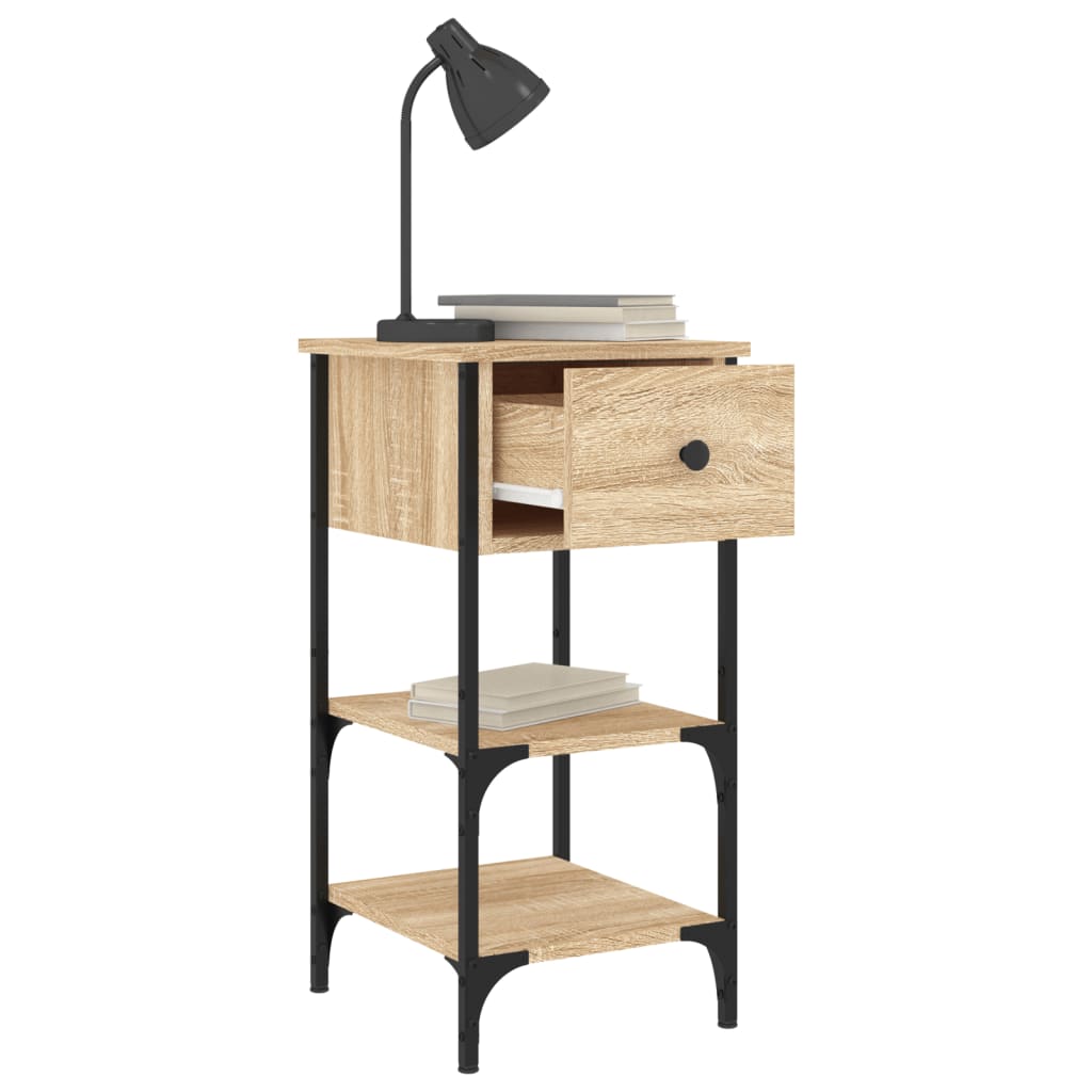 vidaXL Bedside Cabinets 2 pcs Sonoma Oak 34x36x70 cm Engineered Wood