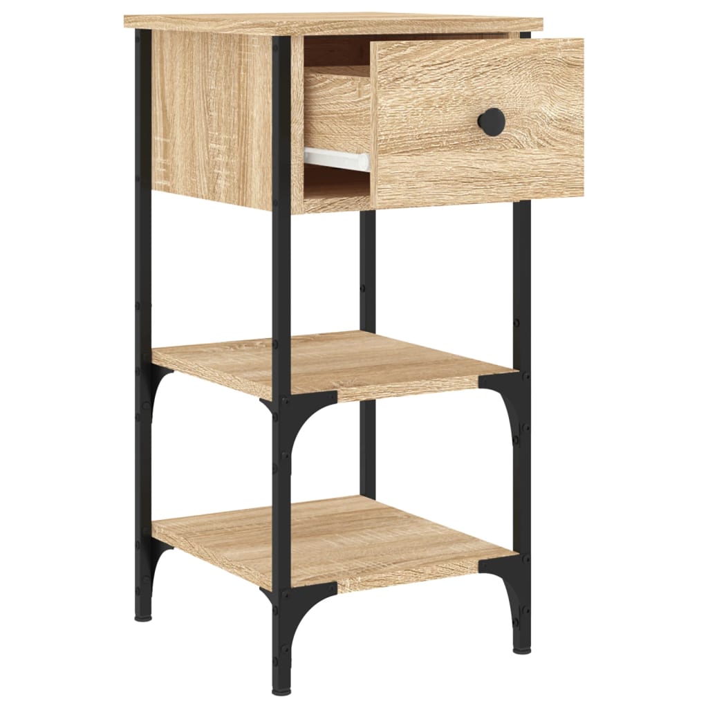 vidaXL Bedside Cabinets 2 pcs Sonoma Oak 34x36x70 cm Engineered Wood