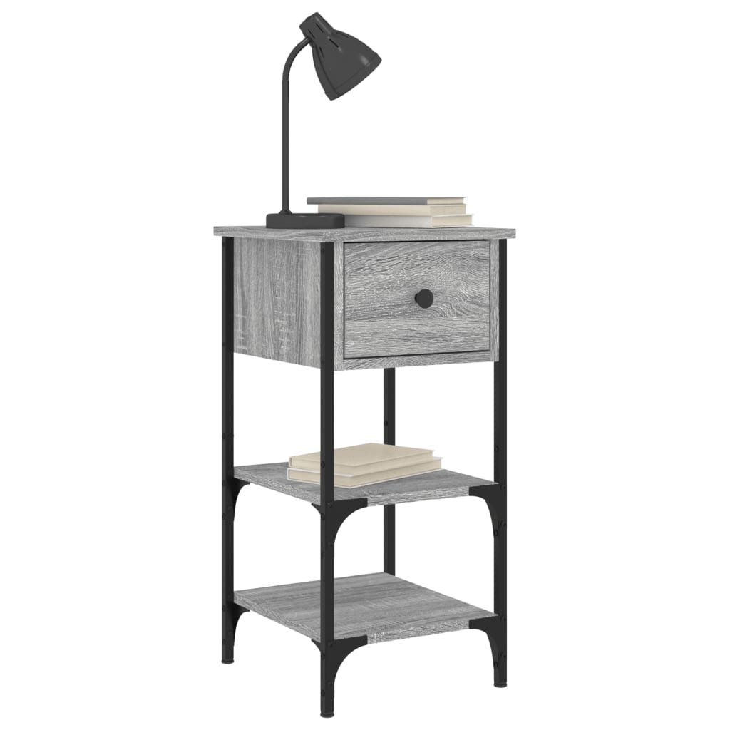 vidaXL Bedside Cabinets 2 pcs Grey Sonoma 34x36x70 cm Engineered Wood