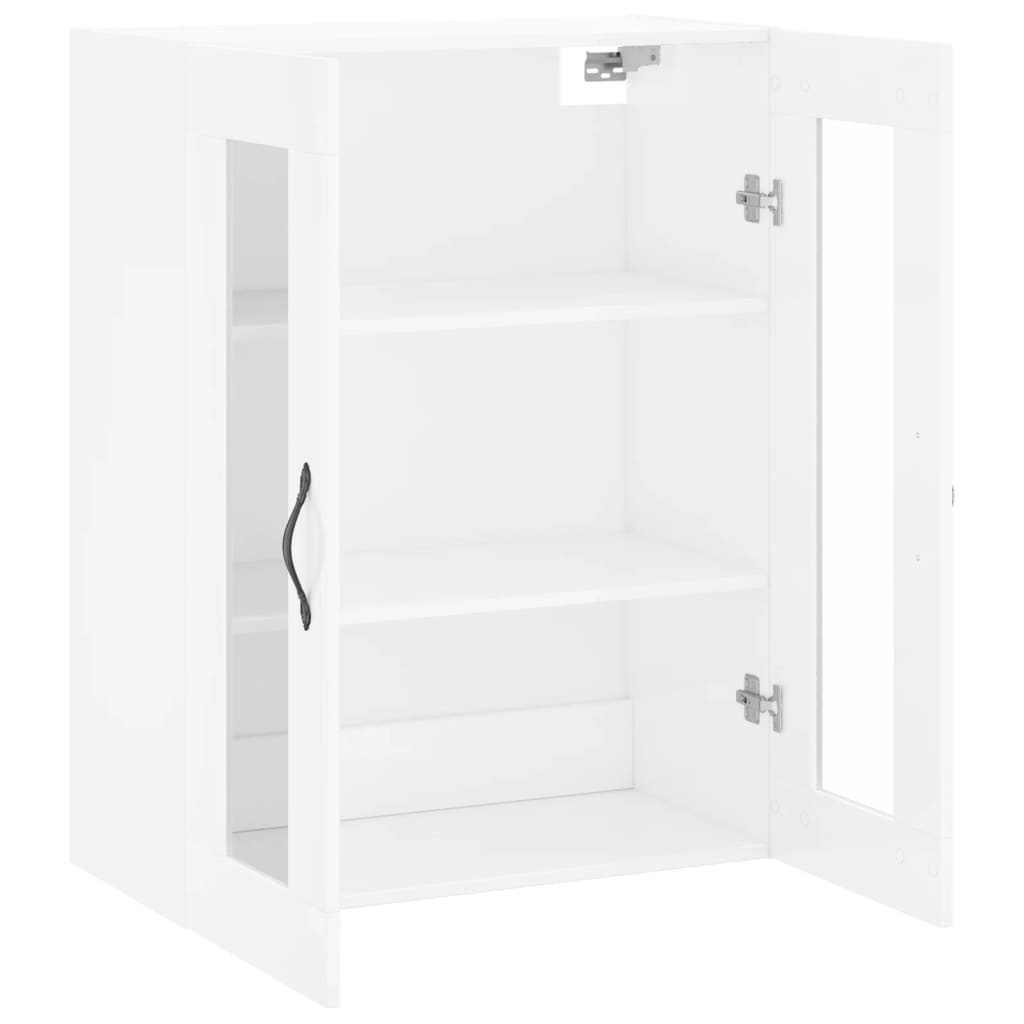 vidaXL Wall Mounted Cabinet High Gloss White 69.5x34x90 cm Engineered Wood