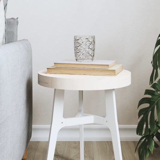 vidaXL Table Top Round White Ø30x3 cm Solid Wood Pine