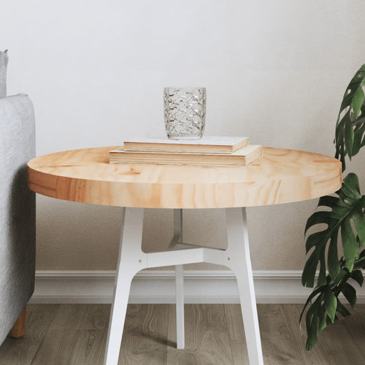 vidaXL Table Top Round Ø50x3 cm Solid Wood Pine